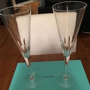 Tiffany and Co champagne flute (2 glasses)